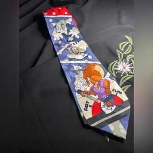 CARTOON CORNER VTG Silk Tom and Jerry tie. No stains or tears.